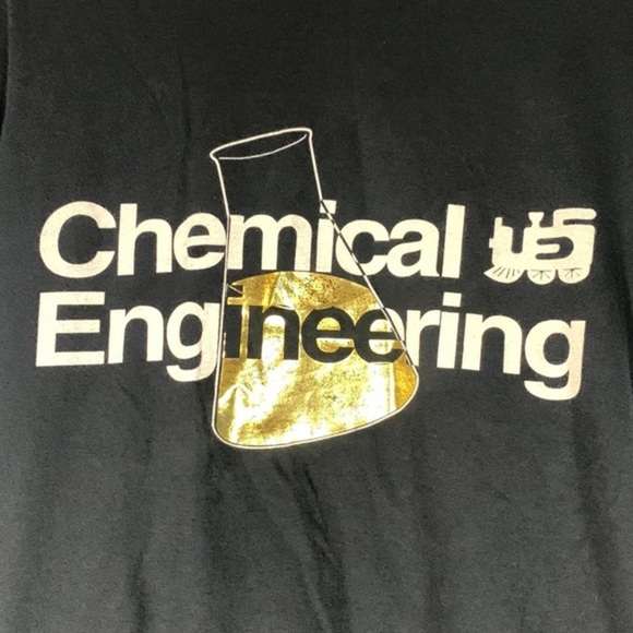 American Apparel Black & Gold Chemical Engineering T-Shirt - Picture 2 of 6